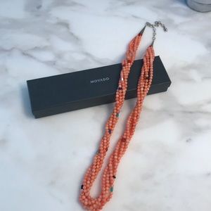 Movado Beaded Necklace with semi precious stones